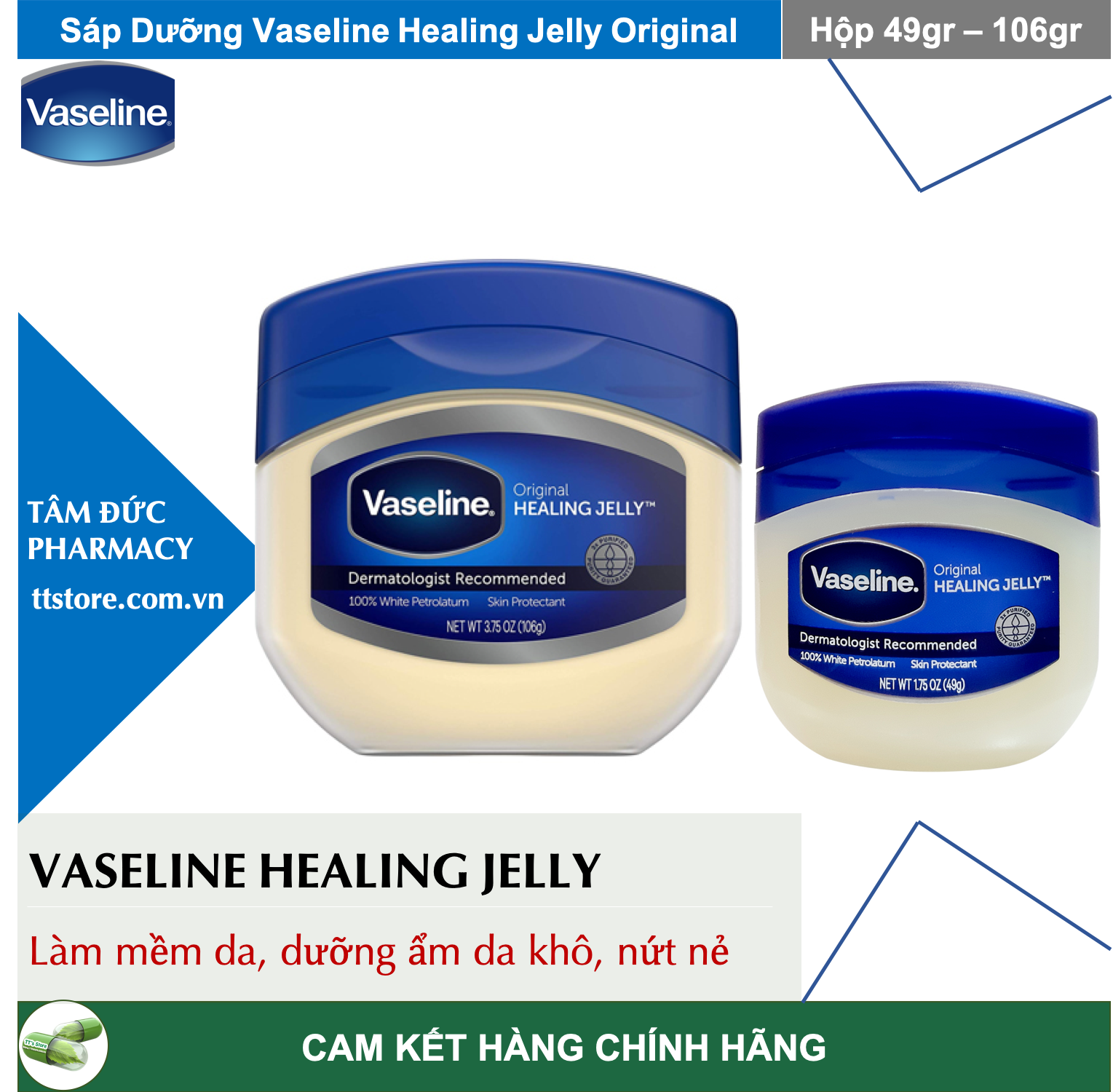 Sáp Dưỡng Vaseline Healing Jelly Original