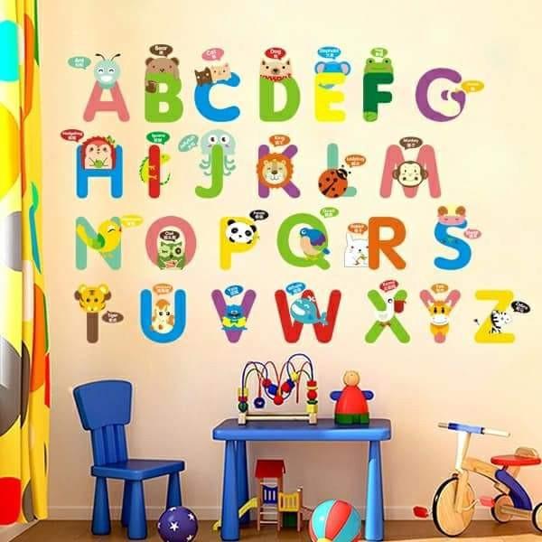 decal dán tường chữ cái cho bé