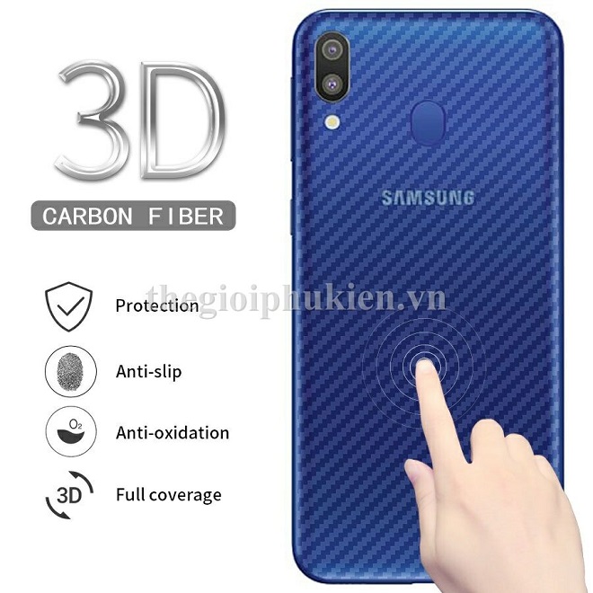 Miếng dán vân carbon, các bon mặt lưng cho SamSung Galaxy M20