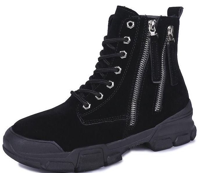 Giày boot cổ lửng,giày boot da lộn không độn đế B135