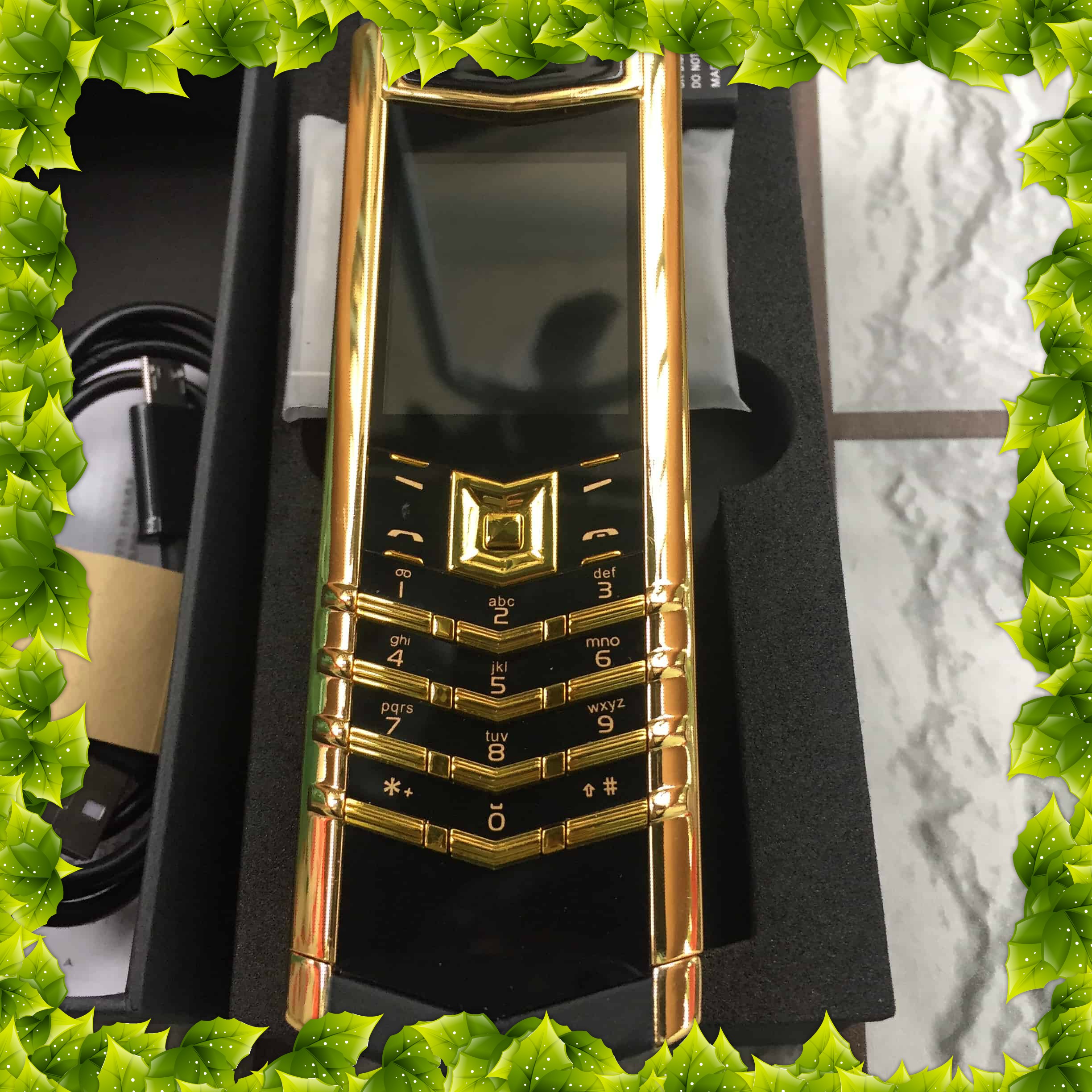 Điện thoại Vertu K8 2 sim giá rẻ lưng đá cao cấp  - 2 pin