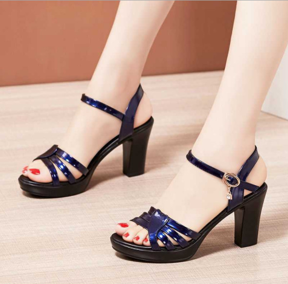 Giày cao gót đế đúp quai đan cao cấp 10p