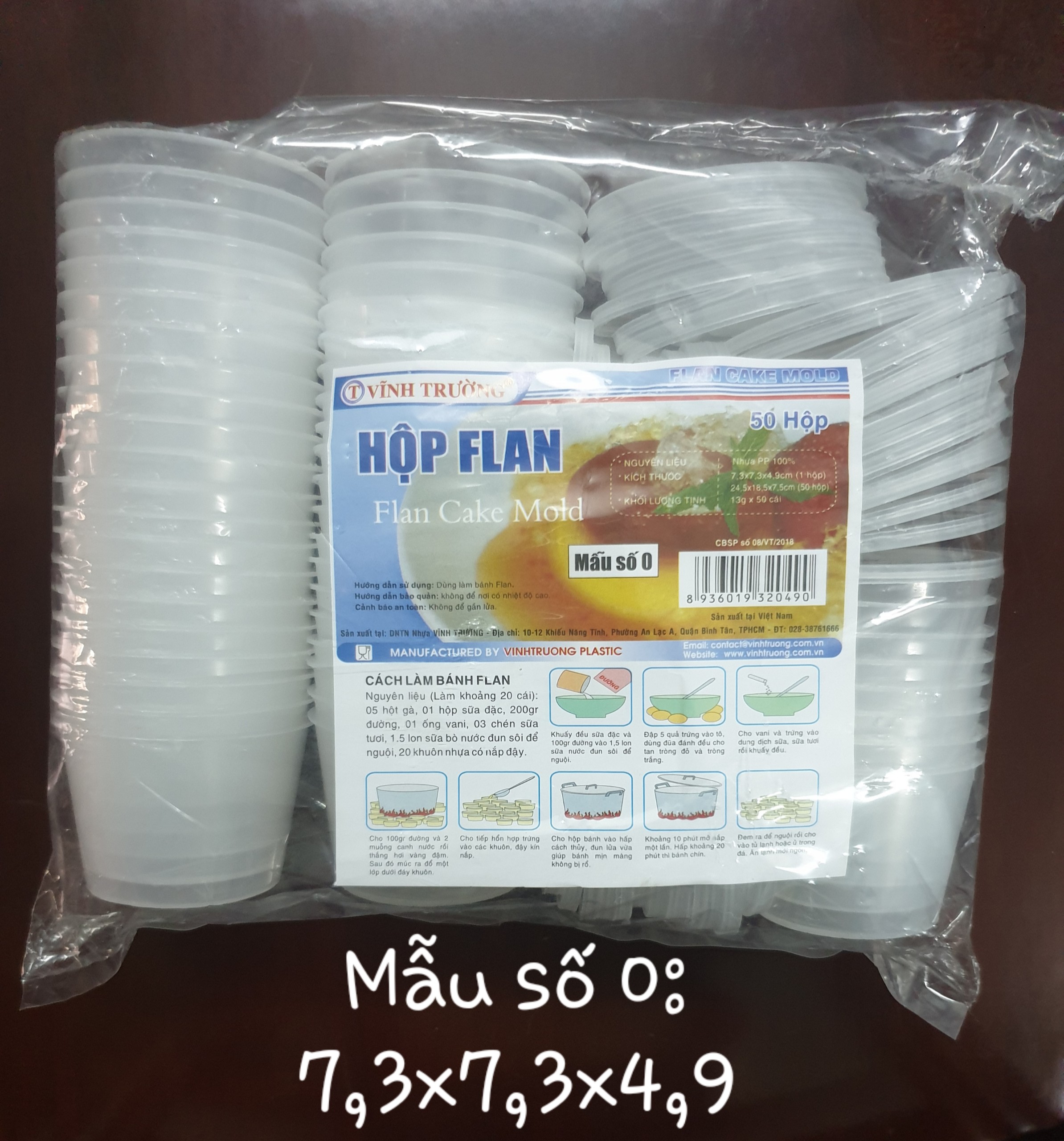Hũ Bánh Flan 50 hũ/bịch (5 size)