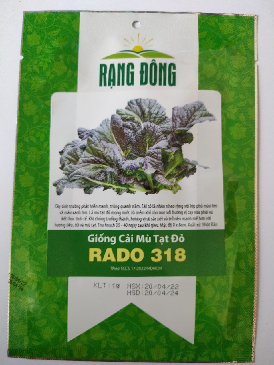 hạt giống cải mù tạt đỏ Rạng Đông