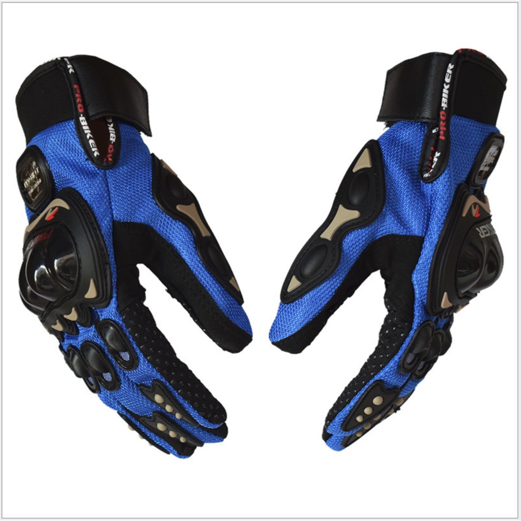 Găng tay Full ngón Phượt Probiker Màu Xanh Thể thao lái xe vận động ngoài