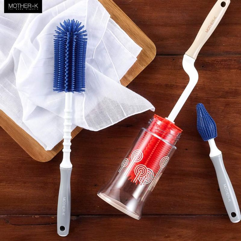 Bộ cọ silicon rửa bình Mother-K