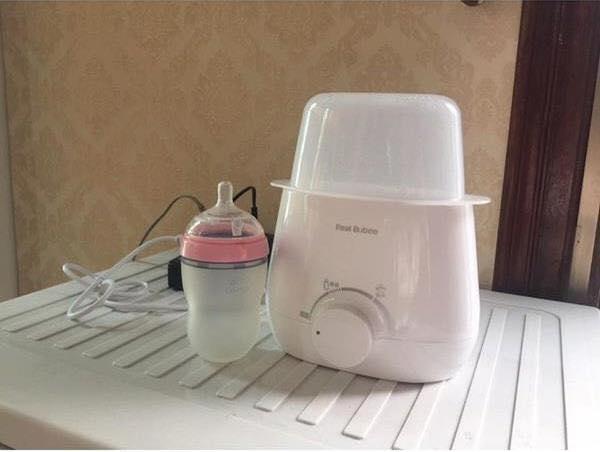 Máy hâm sữa đôi, tiệt trùng bình sữa đa chức năng Real bubee 3 in 1