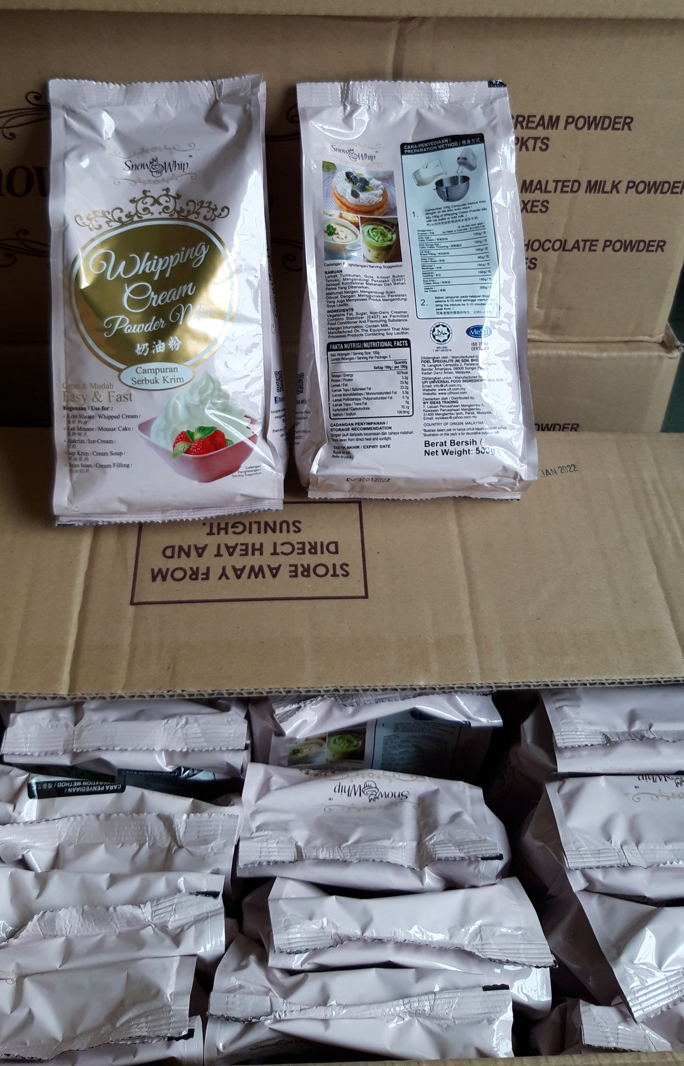 WHIPPING CREAM BỘT   Malaysia  gói 500gr sử dụng cực kỳ tiện lợi