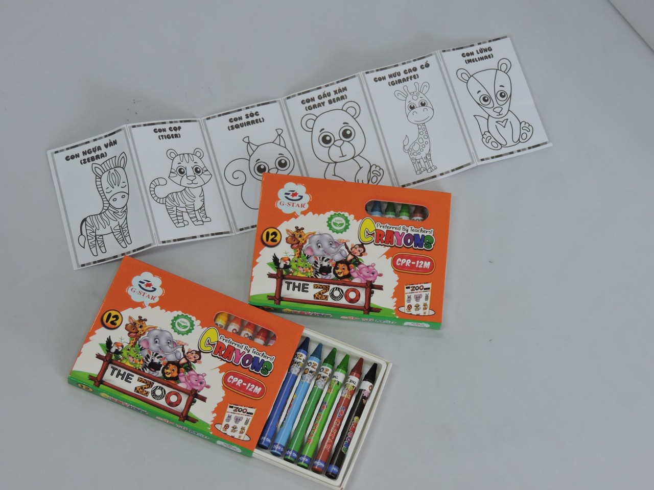 Bút Sáp Màu The zoo Crayons (12 Màu)