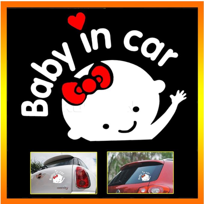 Tem Dán Decal Baby In Car