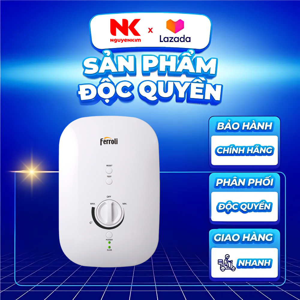 Máy nước nóng Ferroli Divo SPK 4.5S Trắng