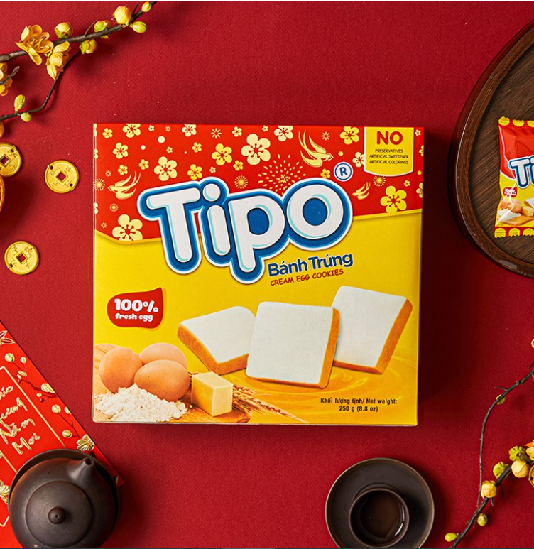 Bánh Tipo Trứng hộp 250g