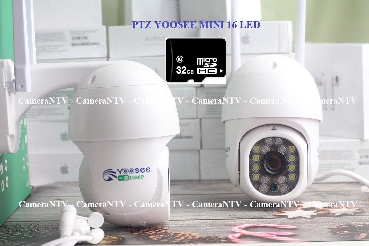 [HCM]CAMERA IP WIFI YOOSEE PTZ MINI 16/36 LED HD1080 - CHỐNG NƯỚC XOAY 360 ĐỘ - QUAY ĐÊM CÓ MÀU