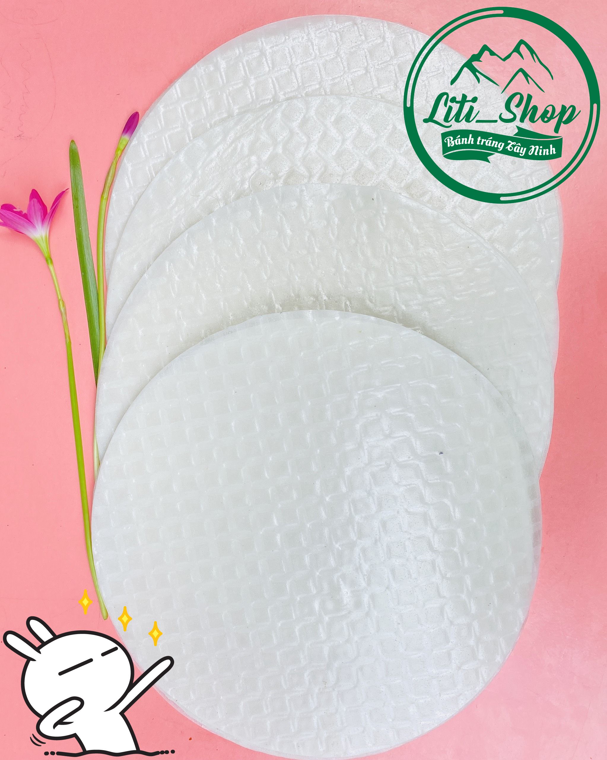 Bánh tráng Nướng trứng 500Gr [Loại màu trắng]