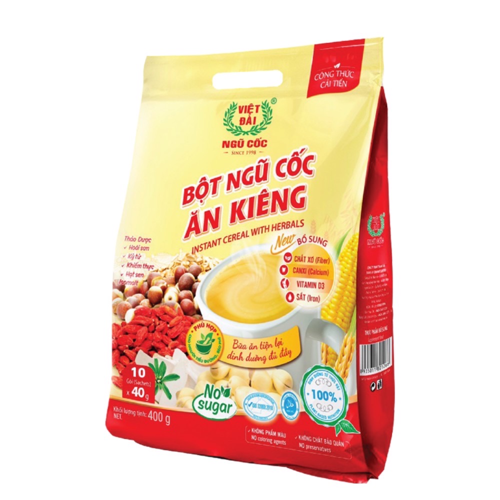 Bột Ngũ Cốc Ăn Kiêng Việt Đài 600g ( 15gói x 40gr)