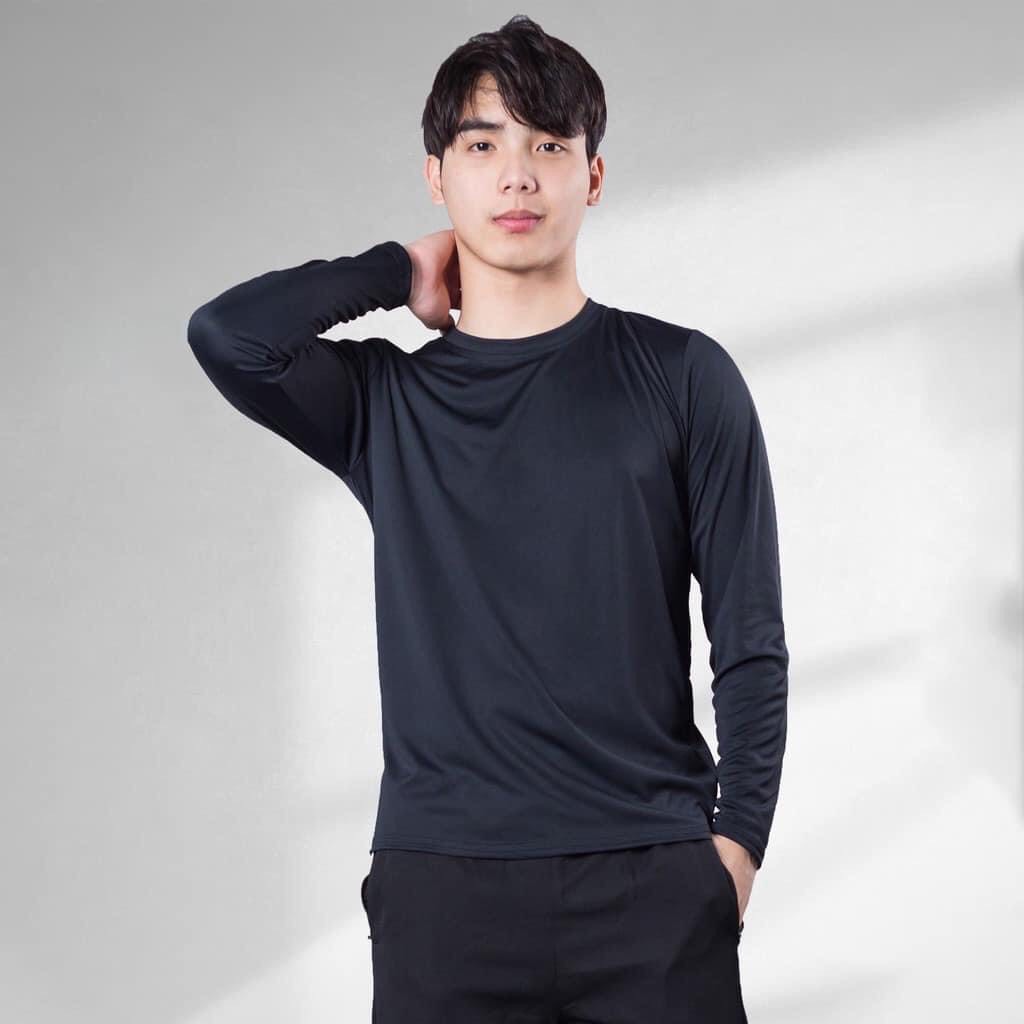 Áo giữ nhiệt nam, Áo thun nam tay dài ôm body đẹp cao cấp co giãn 4 chiều cao cấp AGNTRON