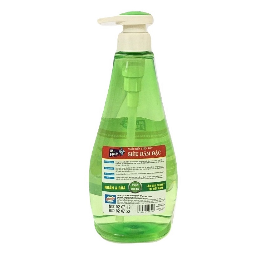 Combo 2 chai nước rửa chén bát đậm đặc Mr. Fresh Hàn Quốc 800ml (2 Hương) KL736