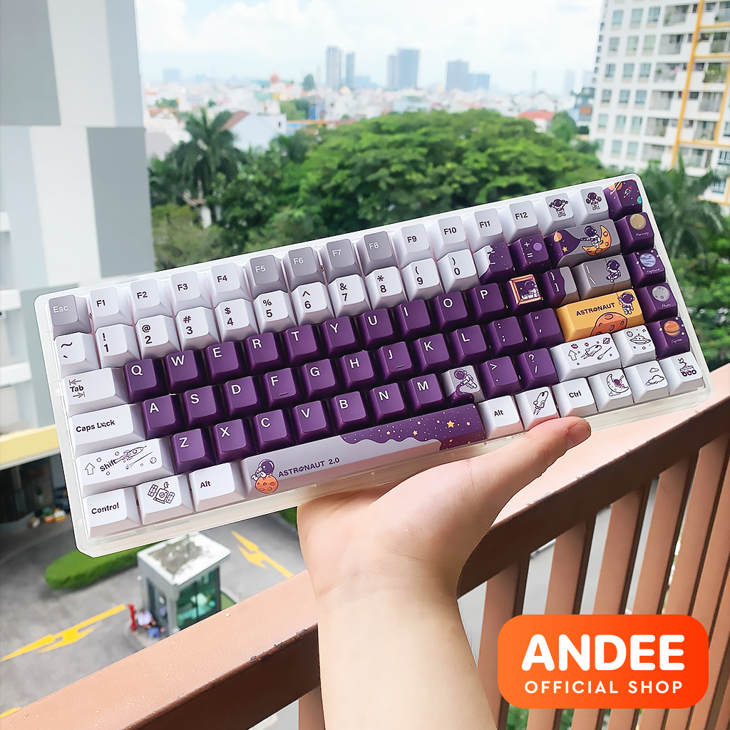 Keycap nút bàn phím Astronaut v2 dyesub PBT màu đẹp 138 nút dành cho bàn phím cơ
