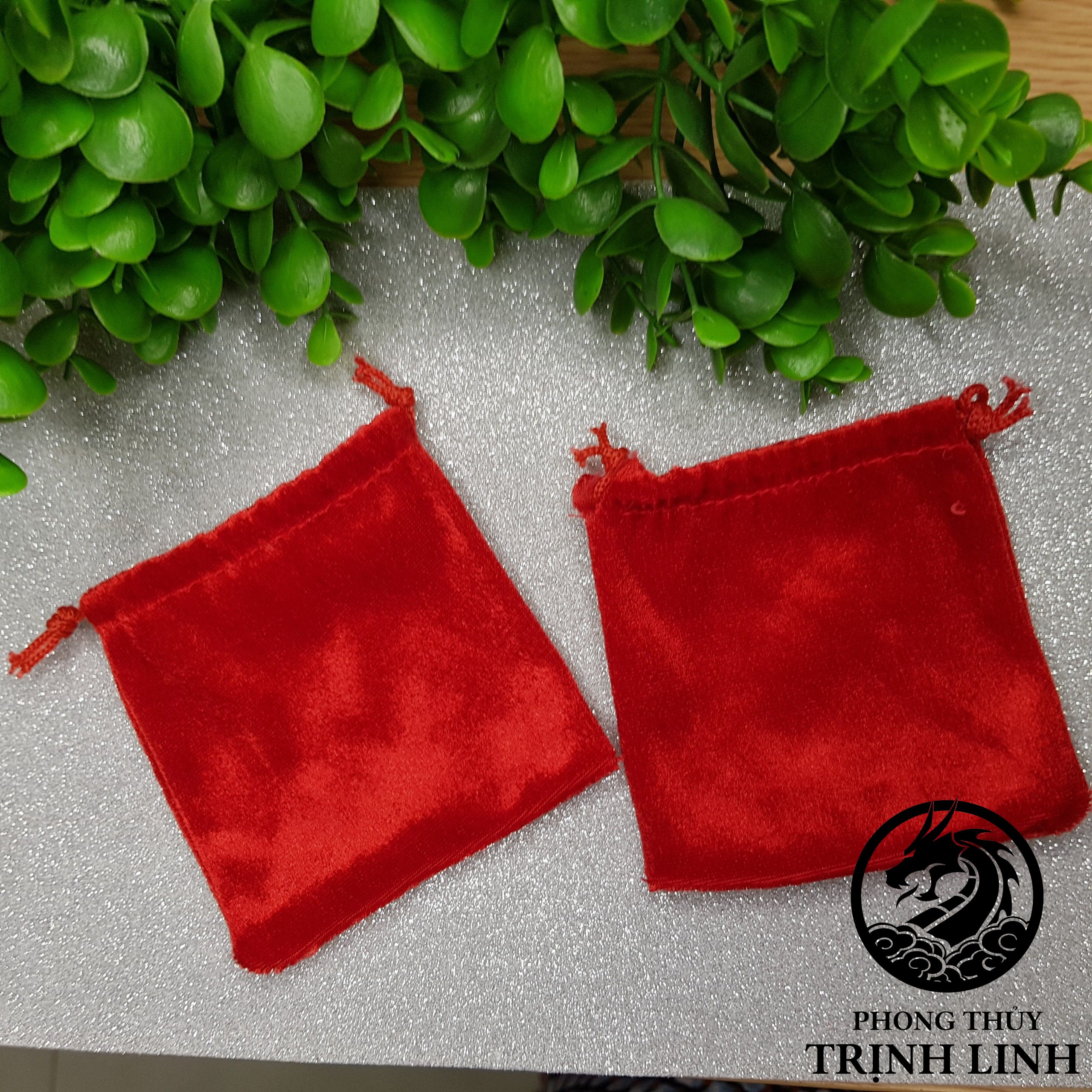 TÚI NHUNG RÚT CHỈ ĐỎ ĐỰNG TRANG SỨC