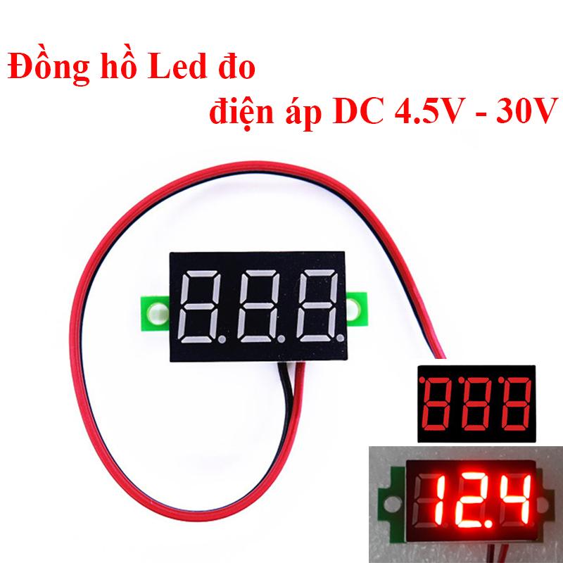 Đồng Hồ Led Đo Áp - Báo Volt DC 2 Dây 4.5~30V (0,36inch)