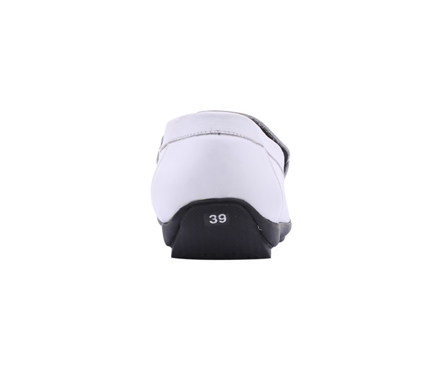 Giày mọi nam da bò màu trắng HK7117
