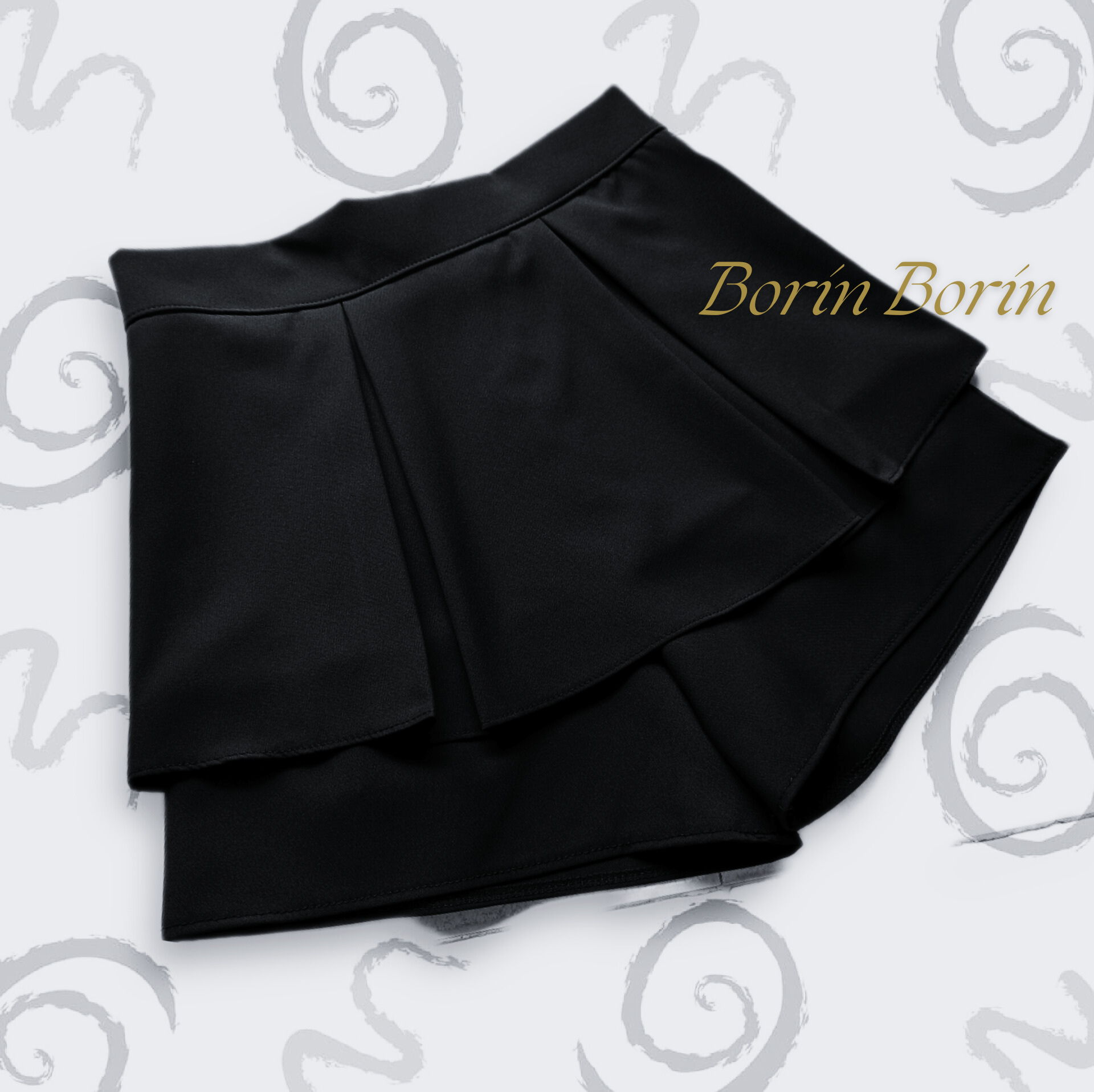 Quần giả váy xòe 2 lớp ly to - B020