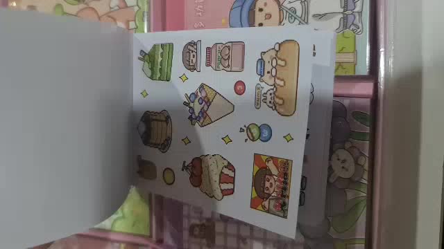 Bộ 24 tờ sticker chibi hoạt hình size 8.6cm dễ thương