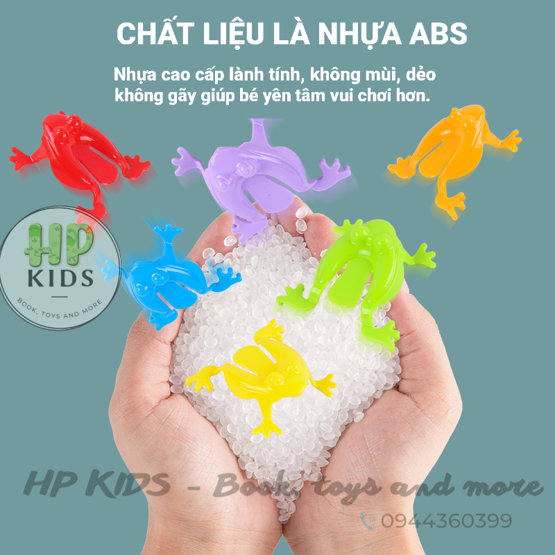 Trò choi 12 con ếch nhảy và xô đựng vui nhộn cho bé yêu