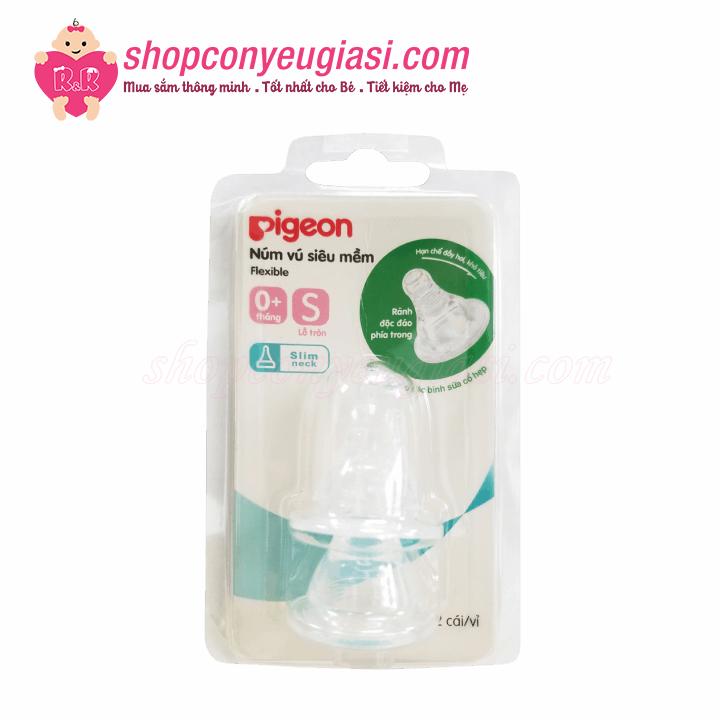 [HCM]Núm Ty Pigeon Cổ Hẹp Siêu Mềm Vĩ 2 Cái - Size S/M/L/Y