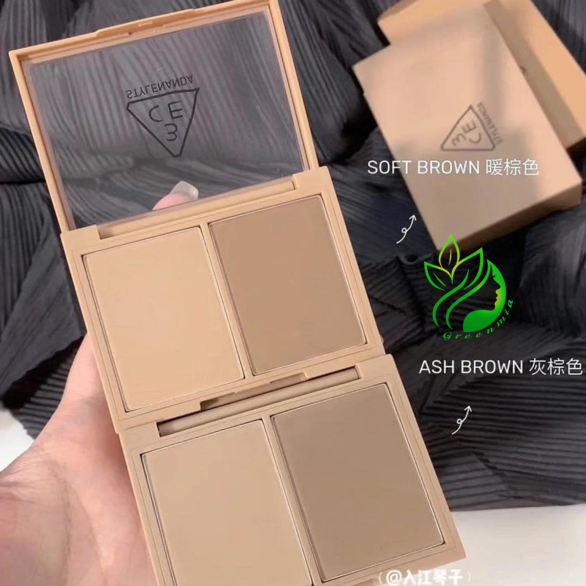 Phấn Tạo Khối 3CE Contour Shading 8.5g #SOFT BROWN #ASH BROWN [CHÍNH HÃNG CHECK HIDDEN TAG]