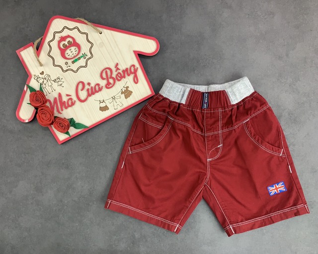 Quần short đùi kaki cho bé trai, chất kaki mềm mại cùng thiết kế lưng thun co giãn thoải mái, size cho bé 9-22kg