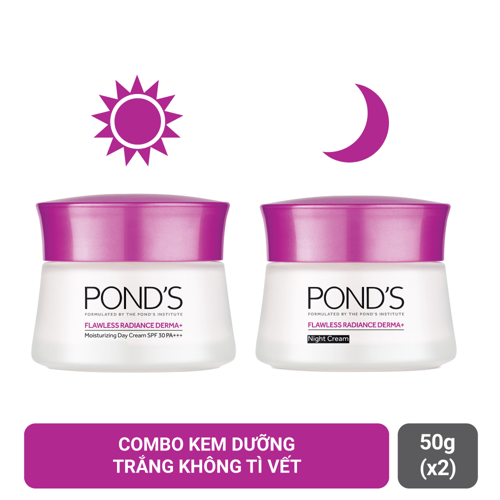 Combo Kem Ponds Ngày Và Đêm Dưỡng Trắng Làm Đều Màu Da Flawless Radiance Mẫu Mới
