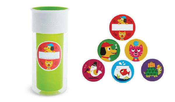 CỐC 360 ĐỘ CHỐNG ĐỔ GIỮ NHIỆT KÈM STICKER MUNCHKIN (266ML)