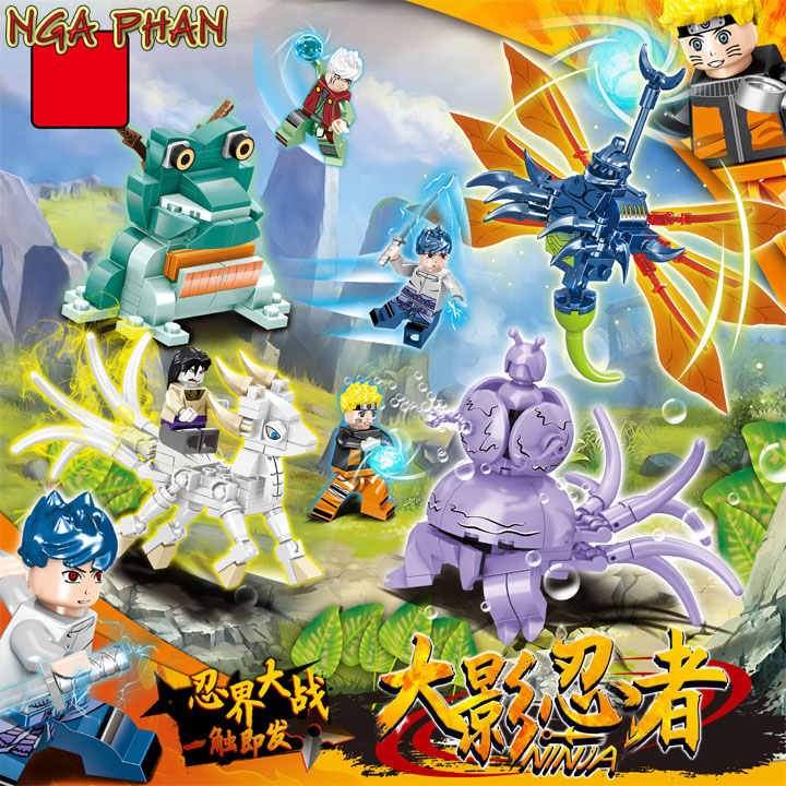 Linh thú đại chiến ninja naruto đồ chơi xếp hình lắp ráp prck moc