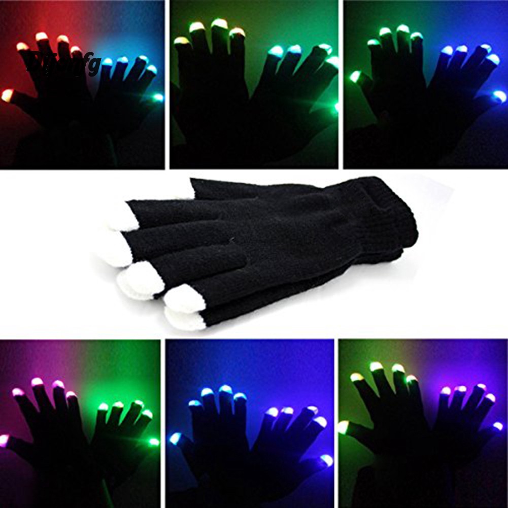 Găng tay phát sáng nhiều màu có đèn LED