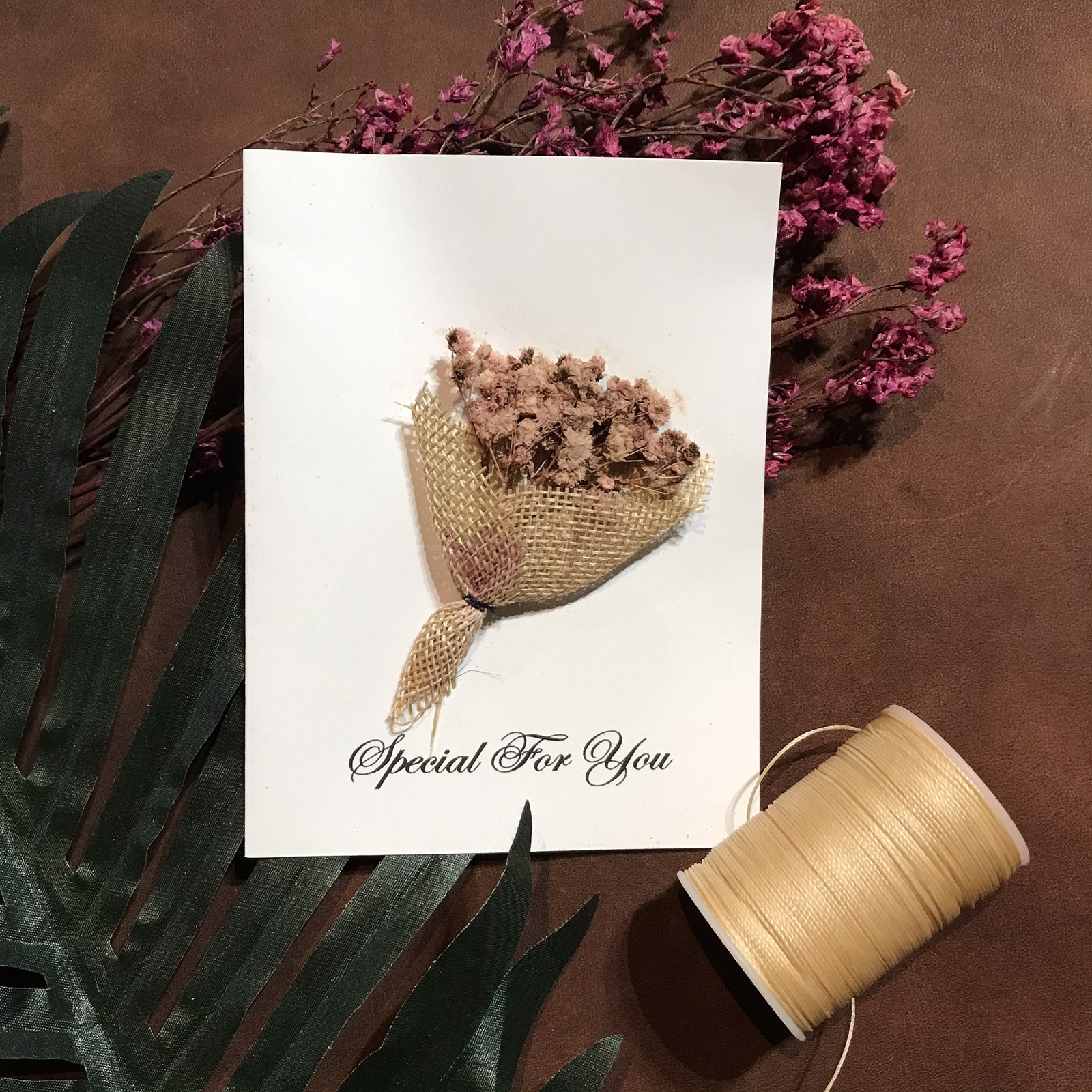 [HCM]Thiệp Hoa Khô Handmade