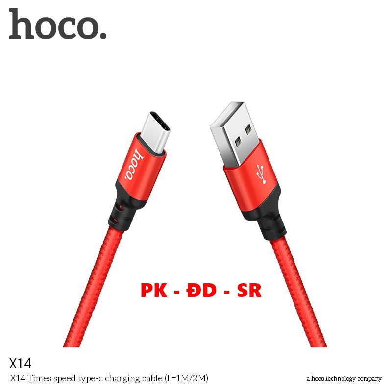 Cáp hoco x14 5v - 2.4a dài 2m - bh 12 tháng 1 đổi 1 - siêu rẻ