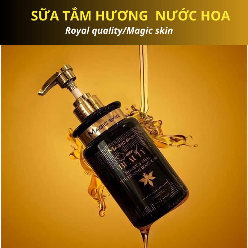 Sữa tắm dưỡng trắng Magic Skin chiết xuất mật ong và nước hoa 400ml