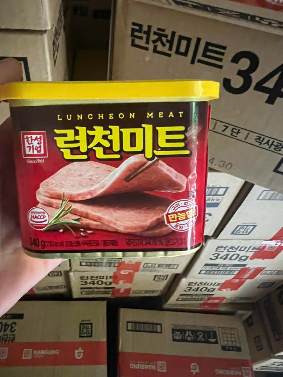 Thịt Hộp Hansung Luncheon Meat Hàn Quốc  340g (hansung đỏ)