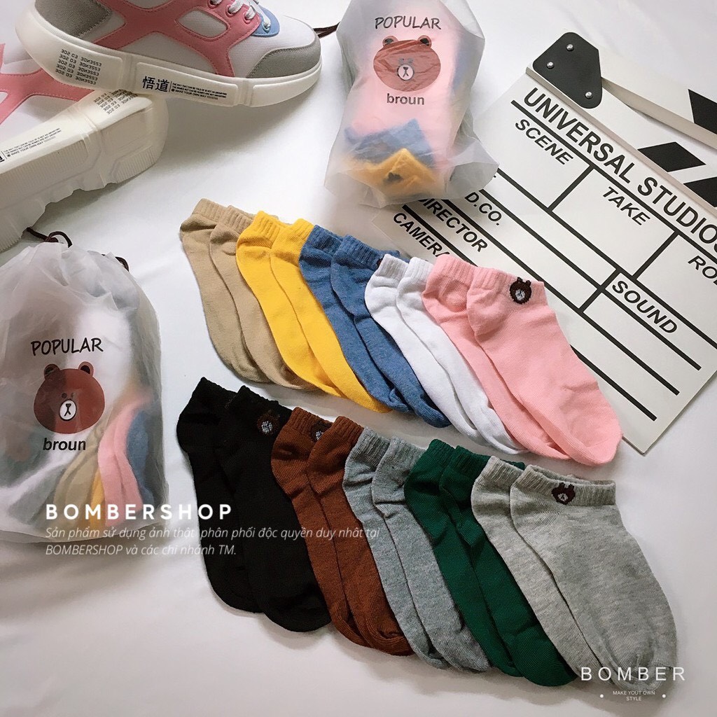 [HCM][Ảnh + Video thật] Combo 10 đôi vớ (tất) phối hình siêu xinh