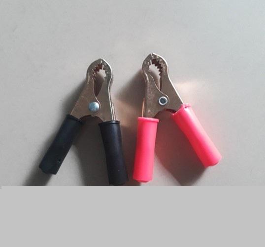 Kẹp cá sấu kẹp bình 8cm ( 1 cặp đỏ đen ) - Điện Việt