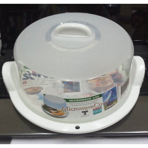 Bộ khay nhựa đậy đồ ăn an toàn khi hâm nóng trong lò vi sóng đường kính 23cm., cao 11cm- hàng Thái Lan