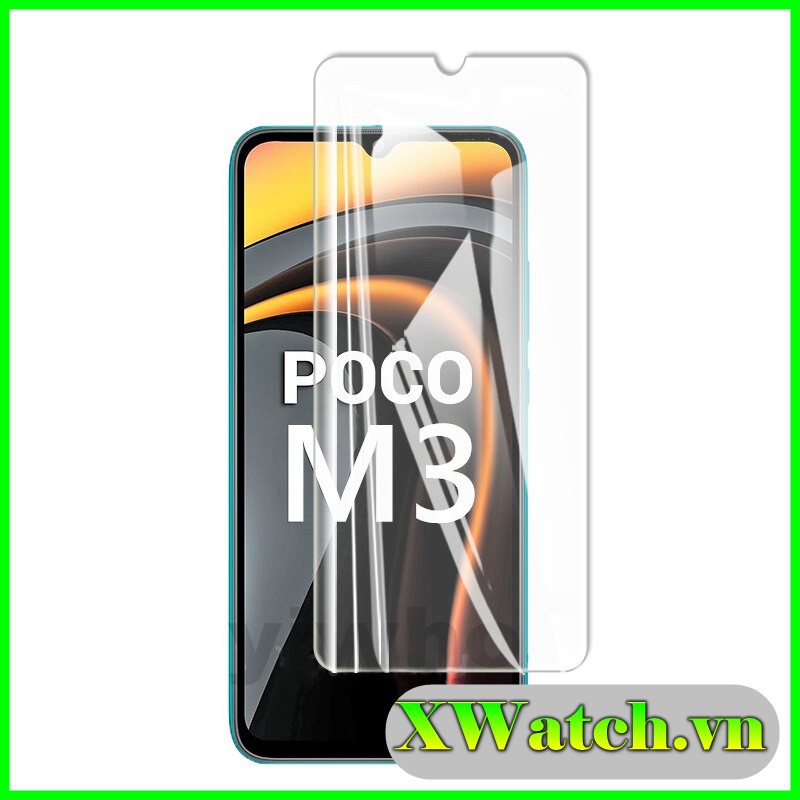 Cường lực Xiaomi Poco m3 trong suốt full màn 98%