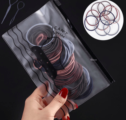 100 Dây Cột Tóc Hàn Quốc Kèm Túi Zip