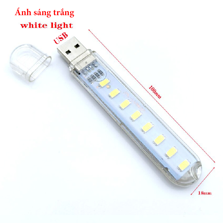 Combo 2 đèn LED USB 8 bóng siêu sáng
