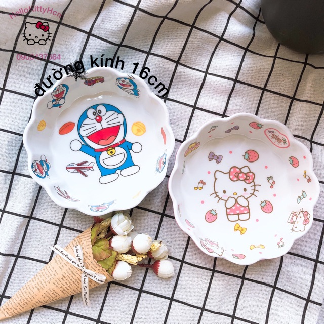 Chén Melamin Hoa Văn Hellokitty Doreamon