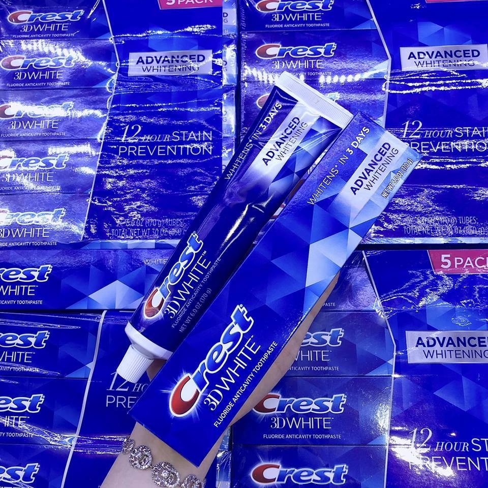 KEM ĐÁNH RĂNG CREST 3D WHITE ADVANCE 150GR MỸ