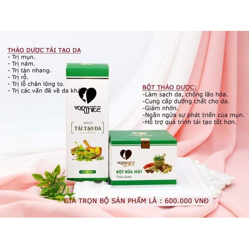 [HCM]Combo tái tạo da Phương Anh [ bao gồm serum tái tạo và bột rửa mặt]