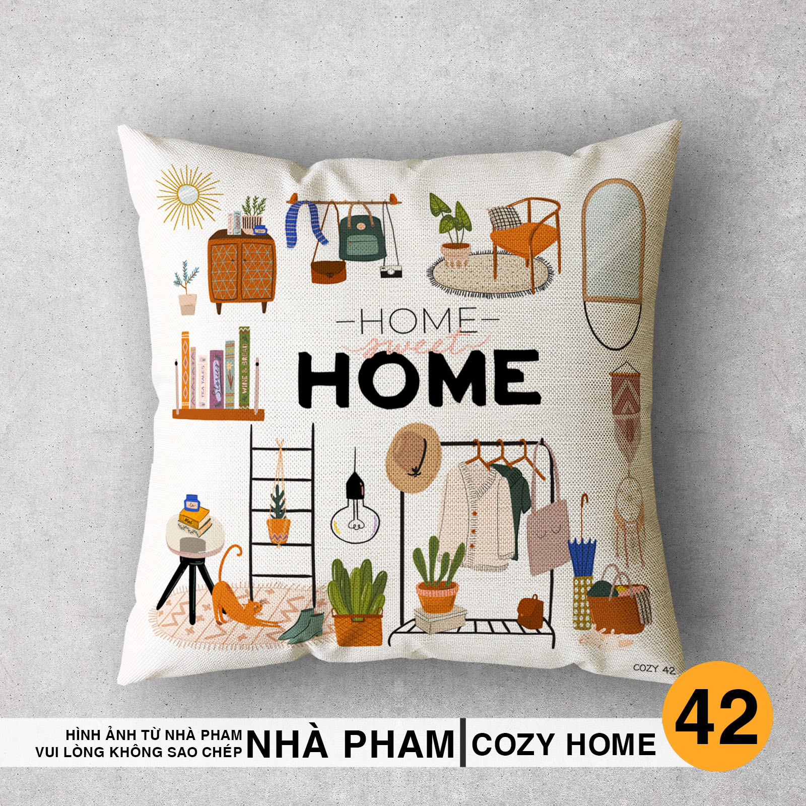 Vỏ Gối Sofa Trang Trí COZY HOME (No41-60) (45x45cm)