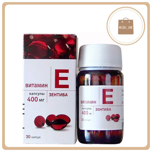 Vitamin E đỏ Zentiva 400mg Chính hãng của Nga hộp 30 viên